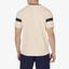 Fila Mens Pro Heritage Pin Stripe Short Sleeved T-Shirt - Ecru/Fila Navy
