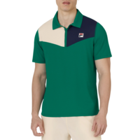 Fila Mens Pro Heritage Short Sleeve Tennis Polo - Navy Blue/Red