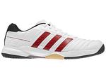 Adidas Mens Court Stabil 10 Indoor Shoes - White/Light Scarlet/Black - thumbnail image 1