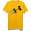 Under Armour Boys Rising Pixelated Logo Short Sleeve Top - Orange - thumbnail image 1