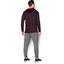 Under Armour Mens Tech Henley Popover Hoodie - Black/Red - thumbnail image 4