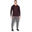 Under Armour Mens Tech Henley Popover Hoodie - Black/Red - thumbnail image 2