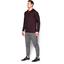 Under Armour Mens Tech Henley Popover Hoodie - Black/Red - thumbnail image 3