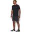 Under Armour Mens Raid Microthread Short Sleeve Tee - Black/Red - thumbnail image 4
