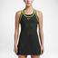 Nike Womens Dry Slam Dress - Black/Volt - thumbnail image 3