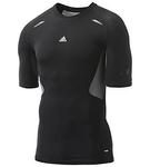 Adidas Mens Techfit Preparation Short Sleeve Top - Black - thumbnail image 1