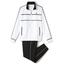 Lacoste Mens Contrast Bands Tracksuit - White/Black - thumbnail image 1