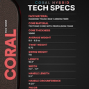 Six Zero Coral Hybrid 16mm Pickleball Paddle - thumbnail image 9