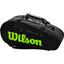 Wilson Super Tour 9 Racket Bag - Black/Green - thumbnail image 1
