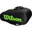 Wilson Team 15 Racket Bag - Black/Blade Green - thumbnail image 1