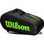 Wilson Team 15 Racket Bag - Black/Blade Green