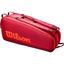 Wilson Tour 6 Racket Bag - Maroon/Orange - thumbnail image 2