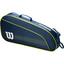 Wilson Junior 3 Racket Bag - Navy/Lime Green - thumbnail image 2