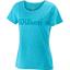 Wilson Womens Script Tech T-Shirt - Blue Atoll - thumbnail image 1