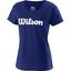 Wilson Womens Script Tech T-Shirt - Blue Depth/White - thumbnail image 1