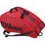 Wilson Rak Pak 6 Racket Padel Tennis Bag - Red/Black - thumbnail image 2