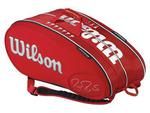 Wilson Federer Moulded Tour 15 Pack Bag - Red/White (Thermoguard) - thumbnail image 1