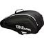 Wilson Federer Team 12 Racket Bag - Black/White - thumbnail image 1