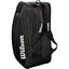 Wilson Federer Team 12 Racket Bag - Black/White - thumbnail image 3