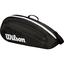 Wilson Federer Team 3 Racket Bag - Black/White - thumbnail image 2