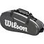 Wilson Super Tour 6 Racket Bag - Black/Grey - thumbnail image 2