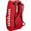 Wilson Tour 9 Racket Bag - Red - thumbnail image 3