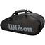 Wilson Tour 6 Racket Bag - Black/Grey - thumbnail image 1