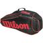Wilson Burn Team Triple 3 Pack Bag - Black/Orange - thumbnail image 1