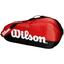 Wilson Team 3 Racket Bag - Black/Red - thumbnail image 1
