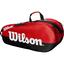 Wilson Team 6 Racket Bag - Black/Red - thumbnail image 1