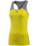 Adidas Womens adiZero Tank - Vivid Yellow/Tech Grey - thumbnail image 1