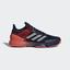 Adidas Mens Adizero Ubersonic 2.0 Tennis Shoes - Navy Blue/Red - thumbnail image 1