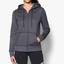 Under Armour Womens UA Armour Fleece Full Zip Hoodie - Dark Grey - thumbnail image 1