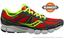 Saucony Mens Mirage 3 Running Shoes - Grey/Red/Citron - thumbnail image 1