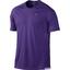 Nike Mens Miler UV Short Sleeve Running Shirt - Court Purple/Reflective Silver - thumbnail image 1