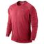Nike Mens Miler Long Sleeve Shirt - Red/Reflective Silver - thumbnail image 1
