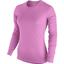Nike Womens Miler Long Sleeve Running Top - Violet/Reflective Silver - thumbnail image 1
