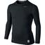 Nike Kids Pro Hyperwarm Compression LS Crew - Black/Cool Grey - thumbnail image 1