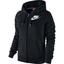 Nike Womens Rally Futura Full Zip Hoodie - Black - thumbnail image 1