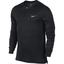 Nike Mens Wool Long-Sleeve Henley Shirt - Black/Heather - thumbnail image 1