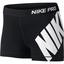 Nike Womens Pro 3" Logo Training Shorts - Black/White - thumbnail image 1