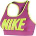 Nike Victory Compression Logo Bra - Hot Pink/Volt - thumbnail image 1