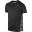 Nike Mens Vapor Dri-FIT Short Sleeve Shirt - Black/Camo - thumbnail image 1
