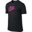 Nike Mens Swoosh Running T-Shirt - Black/Fireberry - thumbnail image 1