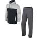 Nike Mens Full Zip Hooded Tracksuit - Black/Grey - thumbnail image 1