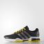 Adidas Mens Barricade Team 4 Tennis Shoes - Dark Grey/Yellow - thumbnail image 1