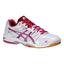 Asics Womens GEL-Rocket 7 Indoor Court Shoes - White/Fuchsia - thumbnail image 1