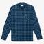 Lacoste Mens Check Cotton Shirt - Blue - thumbnail image 1