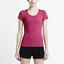 Nike Womens Dri-FIT Contour Short Sleeve Top - Vivid Pink - thumbnail image 3