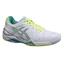 Asics Womens GEL Resolution 6 Tennis Shoes - White/Emerald Green/Silver - thumbnail image 1